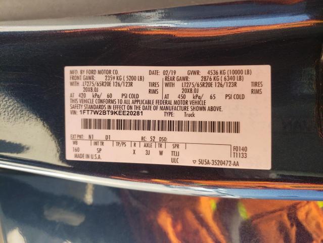 1FT7W2BT9KEE20281 Ford F250 Super Duty