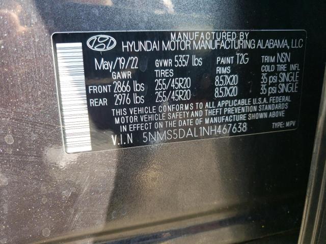 2022 HYUNDAI SANTA FE C 5NMS5DAL1NH467638