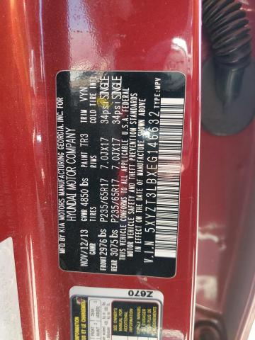 5XYZT3LBXEG146632 Hyundai SANTA FE SPORT