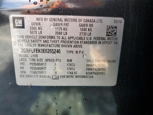 2014 CHEVROLET EQUINOX LT - 2GNFLFEK0E6265246