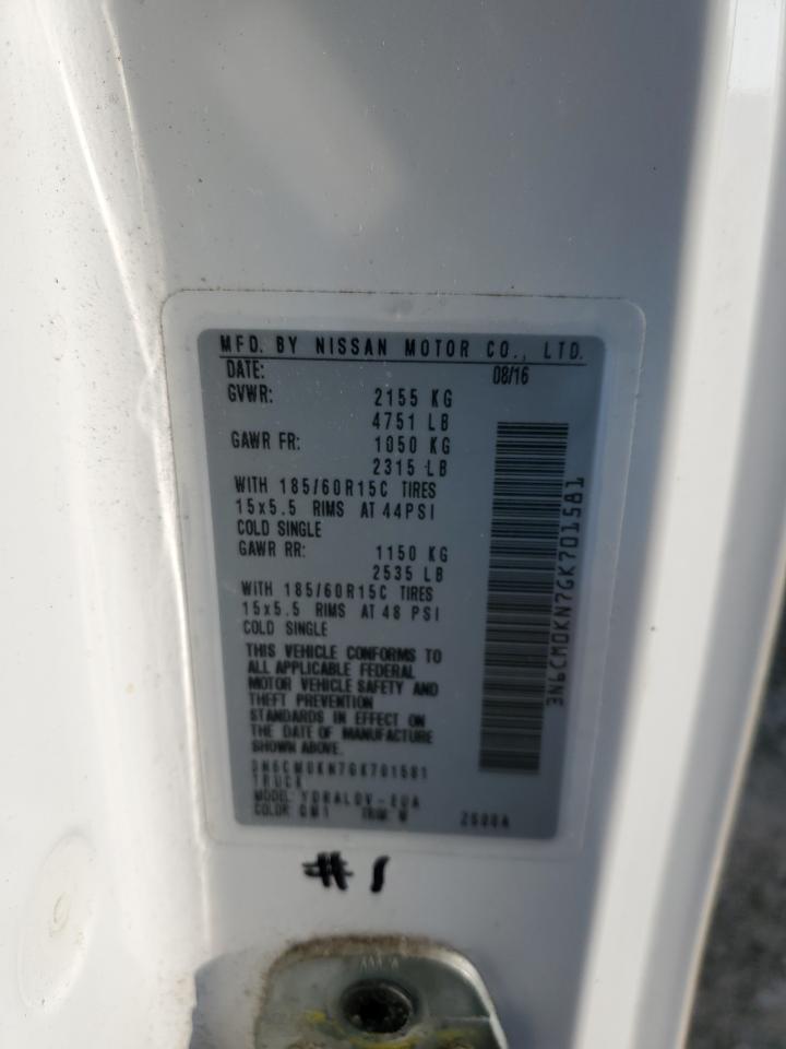 3N6CM0KN7GK701581 NISSAN NV 2016
