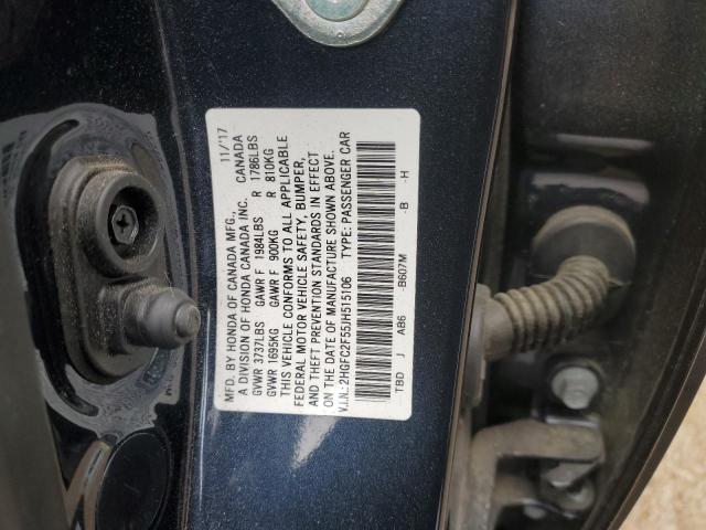 2HGFC2F55JH515106 Honda Civic Lx
