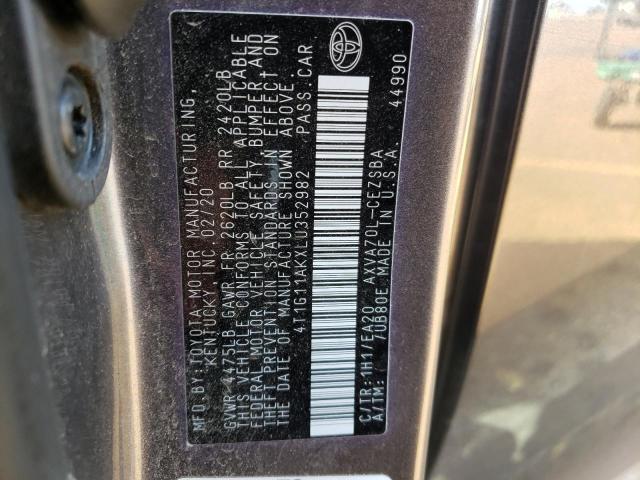 4T1G11AKXLU352982 Toyota Camry SE 12