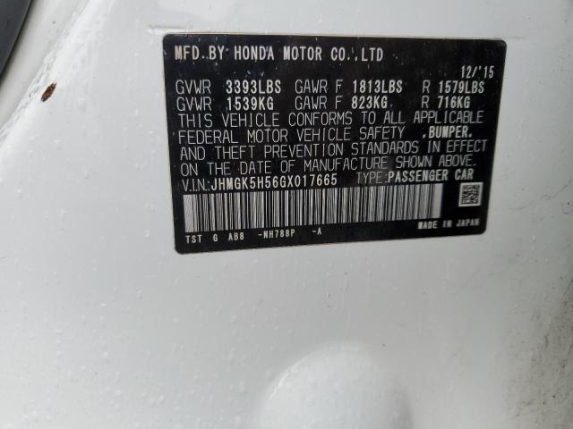 JHMGK5H56GX017665 Honda FIT LX