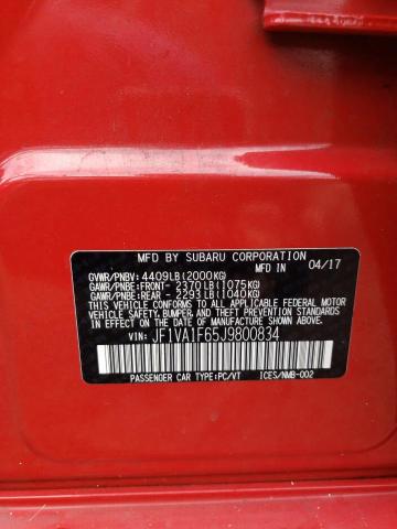 JF1VA1F65J9800834 Subaru Wrx Limited