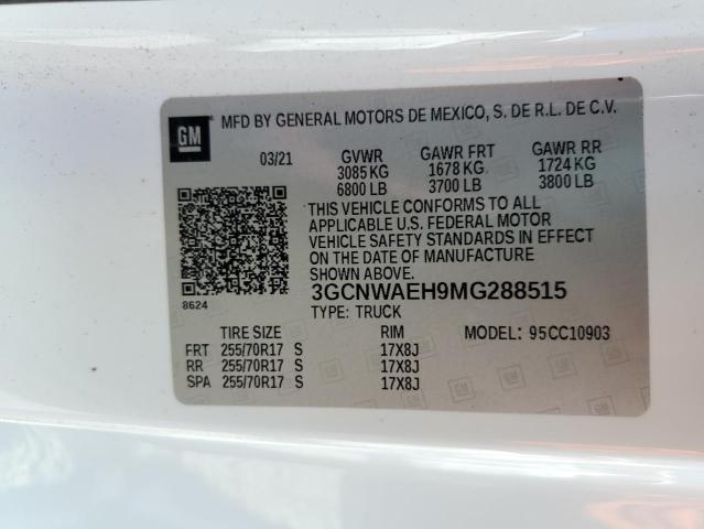 3GCNWAEH9MG288515 Chevrolet All Models SILVERADO 12