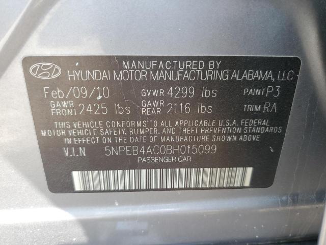 5NPEB4AC0BH015099 | 2011 Hyundai sonata gls