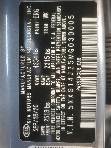 5XXG14J25MG030005 KIA K5 LXS
