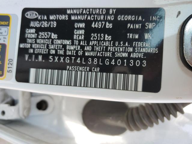 5XXGT4L38LG401303 KIA Optima Lx