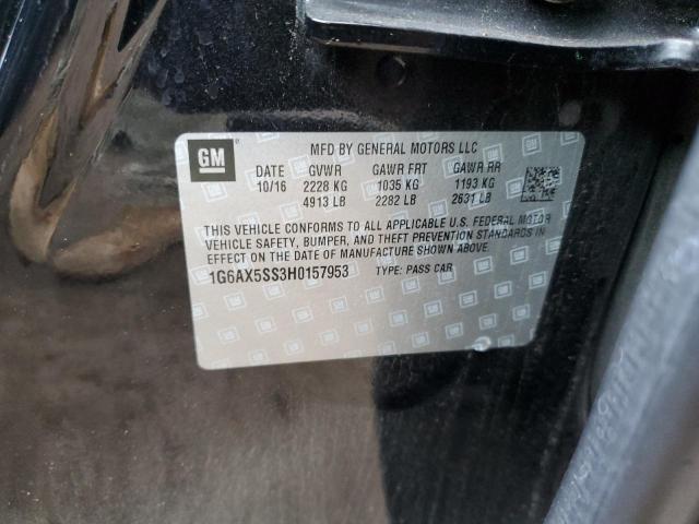 1G6AX5SS3H0157953 Cadillac CTS LUXURY
