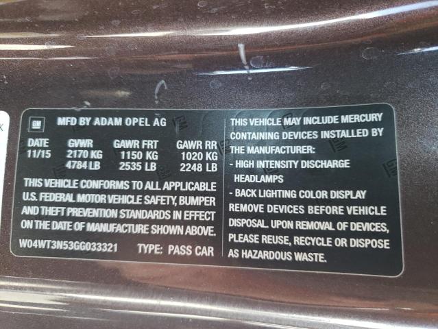 W04WT3N53GG033321 Buick Cascada Premium