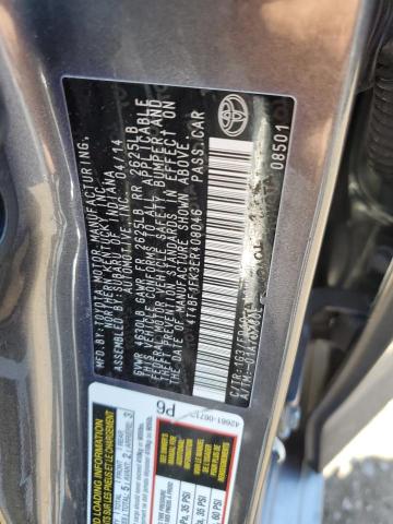 4T4BF1FK3ER408046 | 2014 TOYOTA CAMRY L