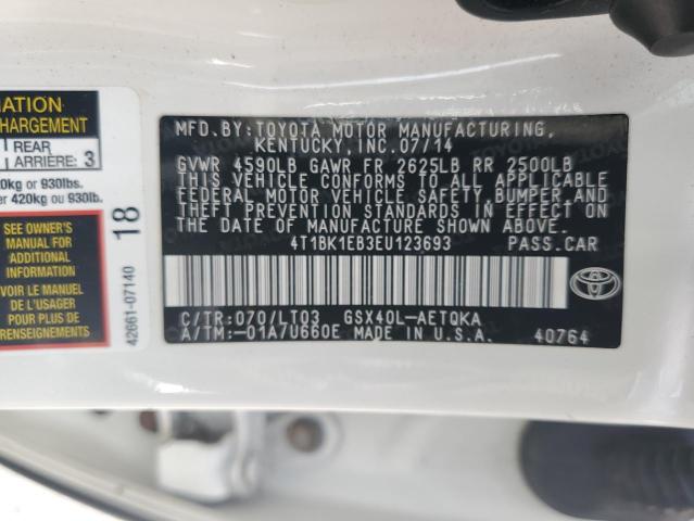 4T1BK1EB3EU123693 Toyota Avalon Base