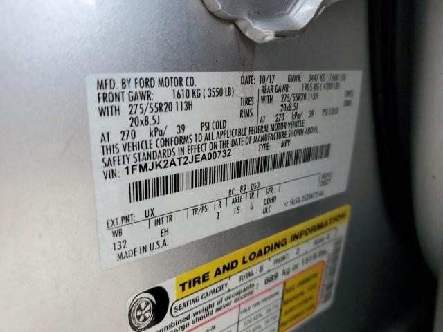1FMJK2AT2JEA00732 Ford Expedition Max Limited