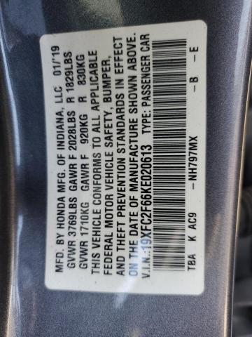19XFC2F66KE020613 Honda Civic Lx