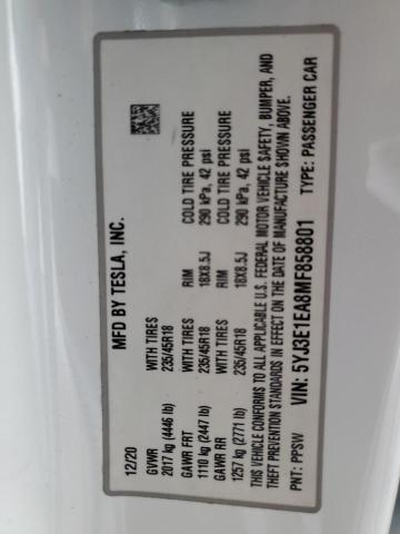 5YJ3E1EA8MF858801 Tesla MODEL 3