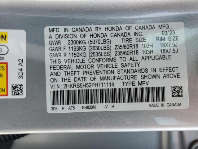 2023 HONDA CR-V SPORT - 2HKRS5H52PH711114