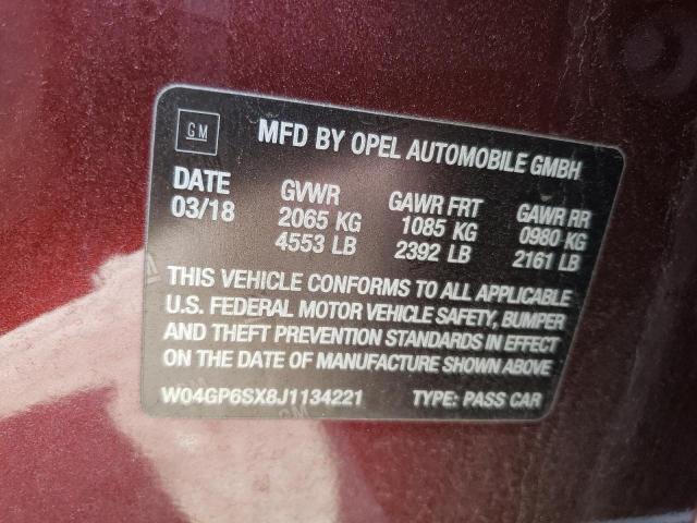2018 BUICK REGAL ESSE W04GP6SX8J1134221
