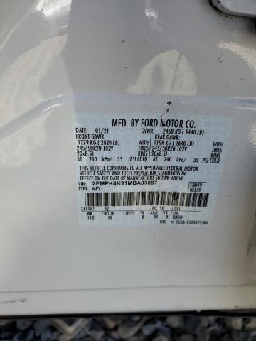 2FMPK4K91MBA03887 2021 FORD EDGE, photo no. 12