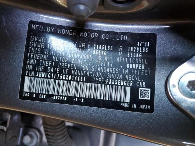 JHMFC1F75KX014481 Honda CIVIC EXL
