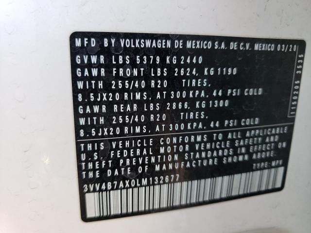 3VV4B7AX0LM132677 Volkswagen Tiguan SEL 12