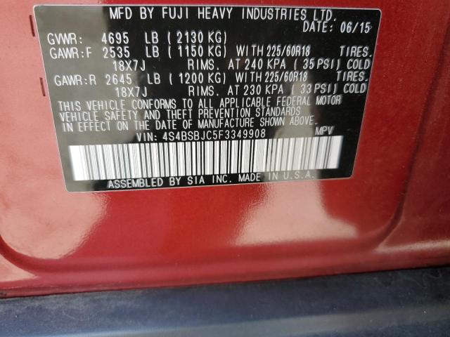 4S4BSBJC5F3349908 Subaru Outback 2.5i Limited