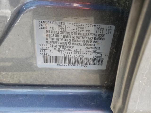 2017 NISSAN SENTRA S - 3N1AB7AP2HY309430