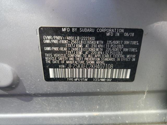 JF2SKAEC2KH407108 Subaru Forester Premium