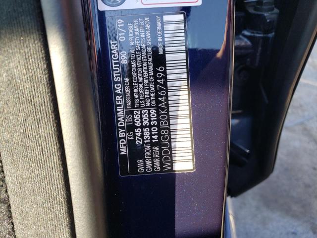 2019 MERCEDES-BENZ S 63 AMG 4 WDDUG8JB0KA467496