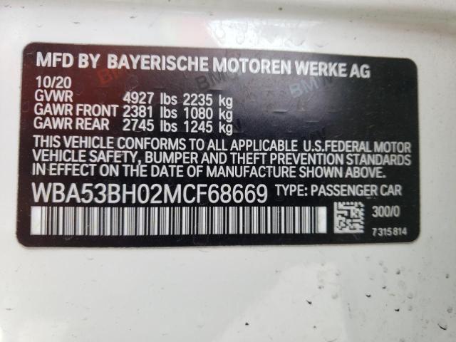 WBA53BH02MCF68669 BMW 5 Series 530 I 12