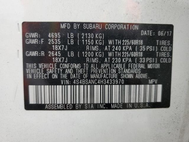 4S4BSANC4H3433970 Subaru Outback 2.5i Limited