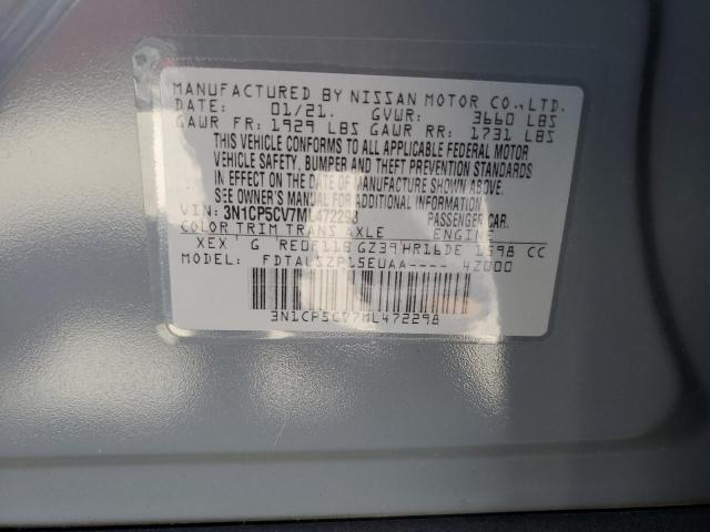3N1CP5CV7ML472298 Nissan KICKS SV