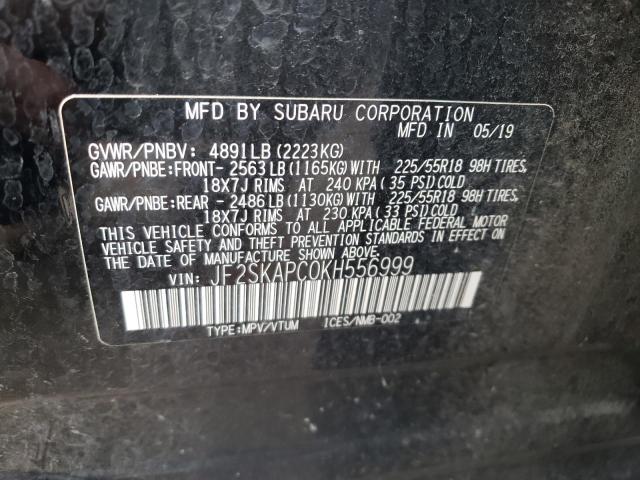 JF2SKAPC0KH556999 Subaru Forester Sport