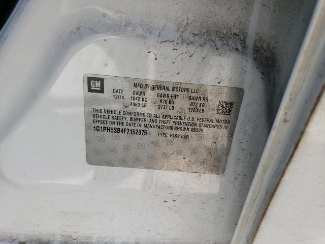 2015 CHEVROLET CRUZE ECO - 1G1PH5SB4F7152875