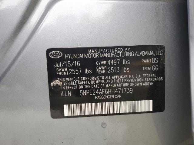 5NPE24AF6HH471739 | 2017 HYUNDAI SONATA SE