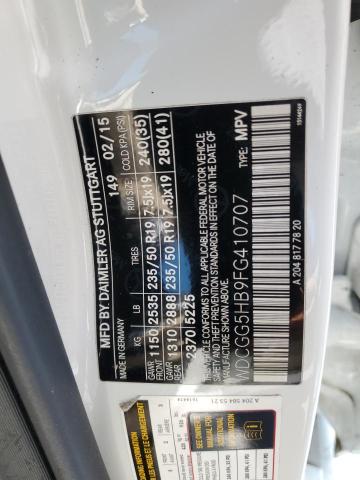 WDCGG5HB9FG410707 Mercedes-Benz GLK 350