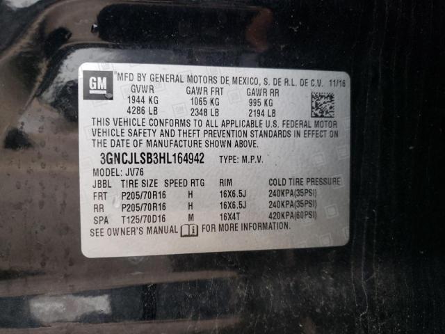 3GNCJLSB3HL164942 Chevrolet TRAX 1LT
