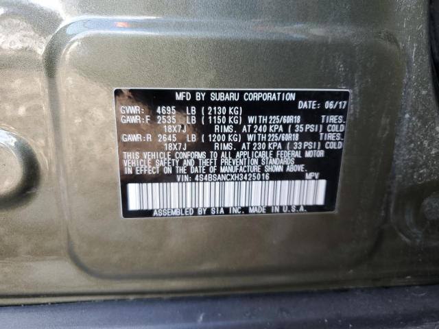 4S4BSANCXH3425016 Subaru Outback 2.5i Limited