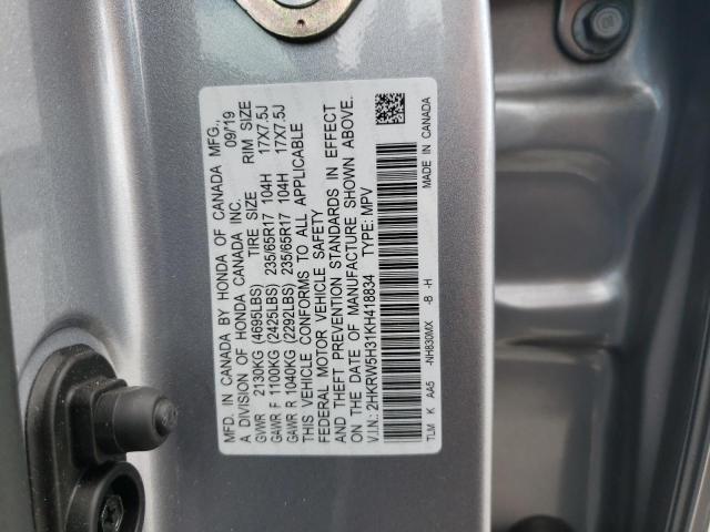 2HKRW5H31KH418834 Honda CRV CR-V LX 12