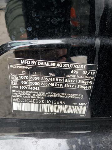 WDCTG4EB2KU013686 Mercedes-Benz GLA 250