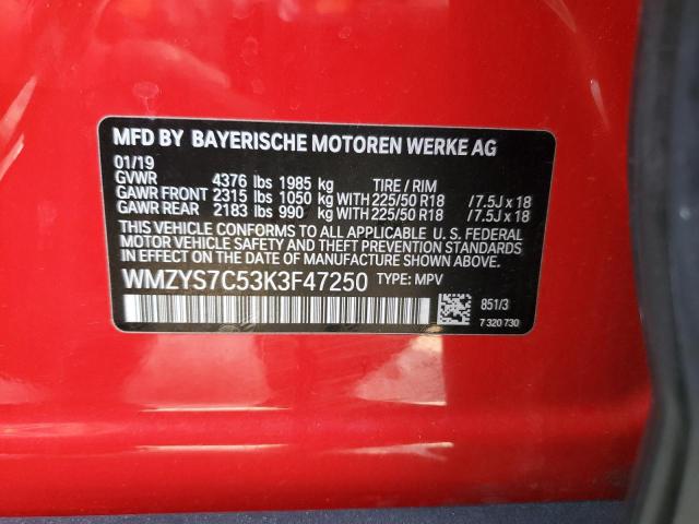 WMZYS7C53K3F47250 MINI Cooper COU 12