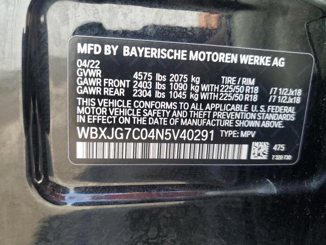 WBXJG7C04N5V40291 BMW X1 SDRIVE2 13