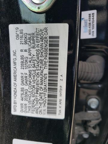 2019 HONDA ACCORD SPO - 1HGCV1F32KA177475