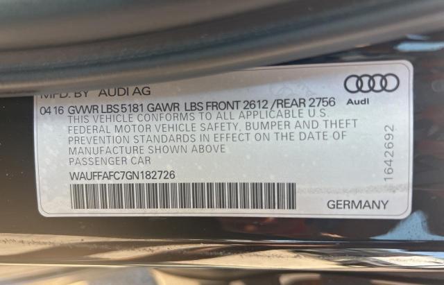 WAUFFAFC7GN182726 Audi A6 PREMIUM