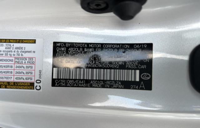 2019 LEXUS RC 300 JTHHA5BC9K5009692
