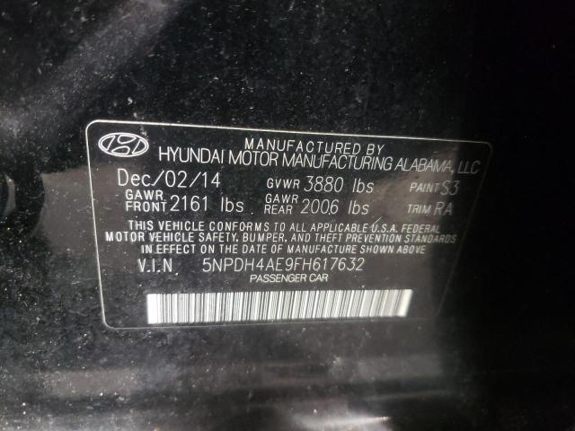 VIN 5NPDH4AE9FH617632 2015 HYUNDAI ELANTRA no.12