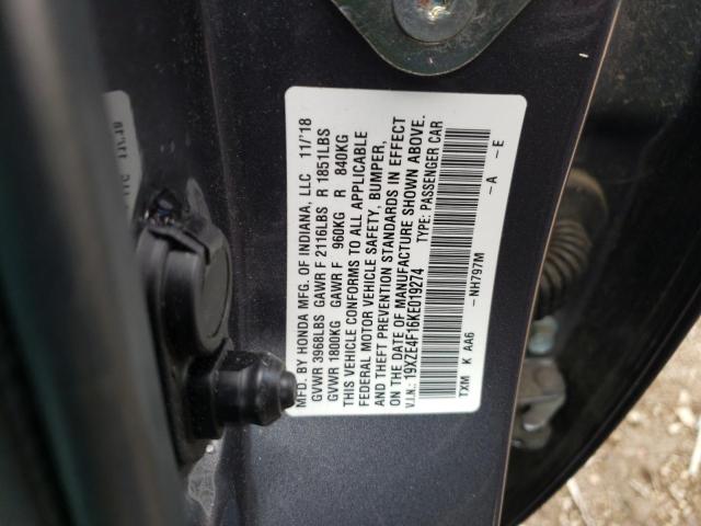2019 HONDA INSIGHT LX 19XZE4F16KE019274