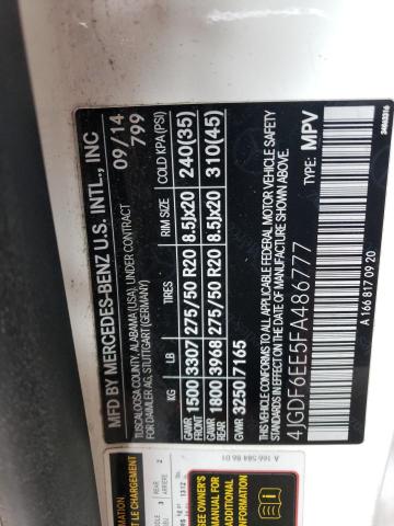 4JGDF6EE5FA486777 Mercedes-Benz Gl 450 4matic