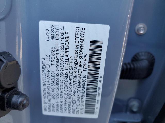 5FNYF6H82NB048610 Honda Pilot Trailsport