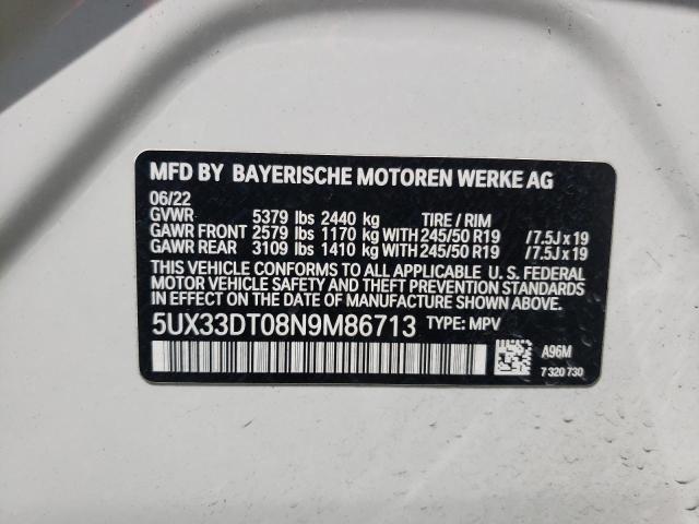 5UX33DT08N9M86713 BMW X4 XDRIVE3 10